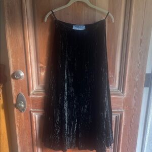 Prada Black Velvet A-Line Skirt